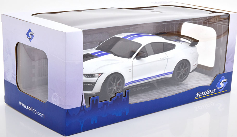 Ford Mustang SHELBY GT500 Fast Track 2020 weiss / blau 1:18
