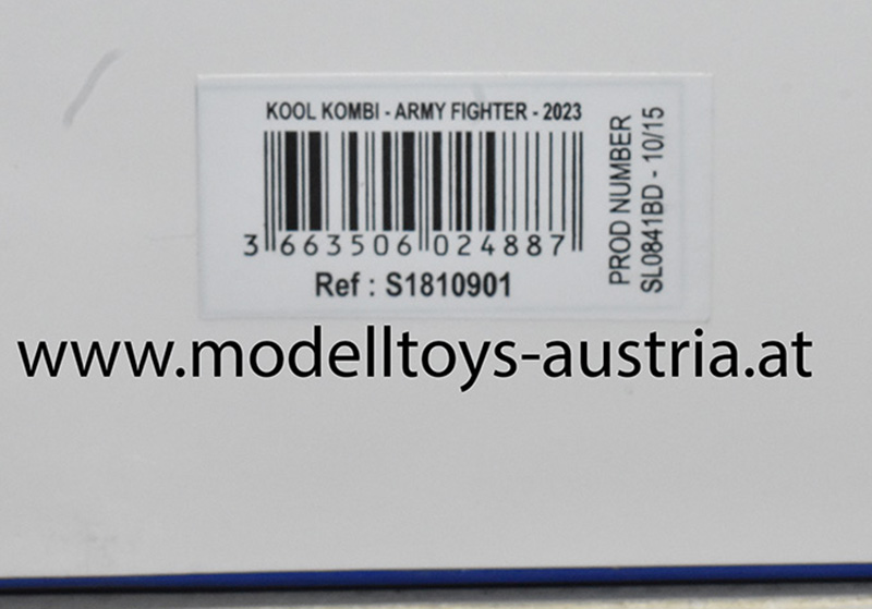 VW T1 Transporter Kool Kombi Army Fighter 2023 grün 1:18