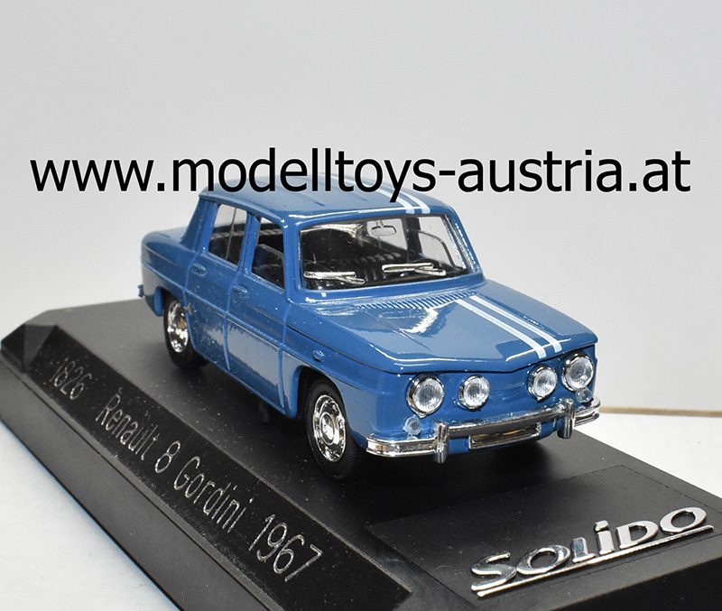 Renault R8 Gordini 1967 blau mit weissen streifen 1:43