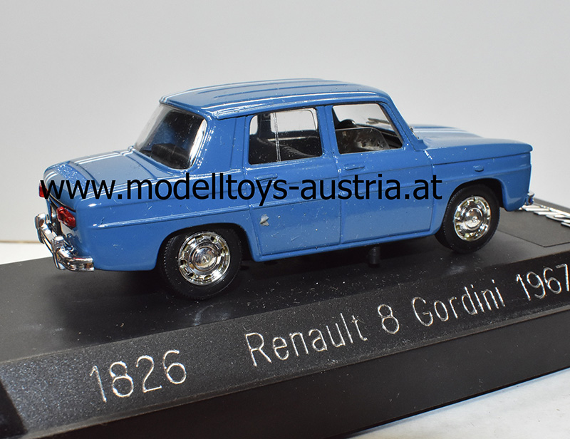 Renault R8 Gordini 1967 blau mit weissen streifen 1:43