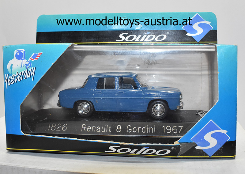 Renault R8 Gordini 1967 blau mit weissen streifen 1:43