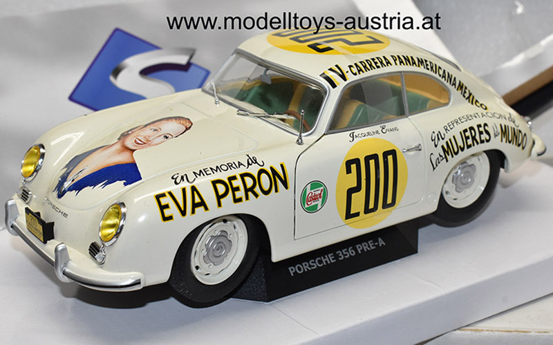 Porsche 356 pre A 1953 Carrera Panamericana EVA PERON 1:18