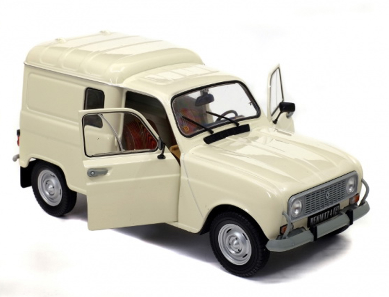 Renault 4 R4 4L F4 FOURGONNETTE 1975 creme 1:18