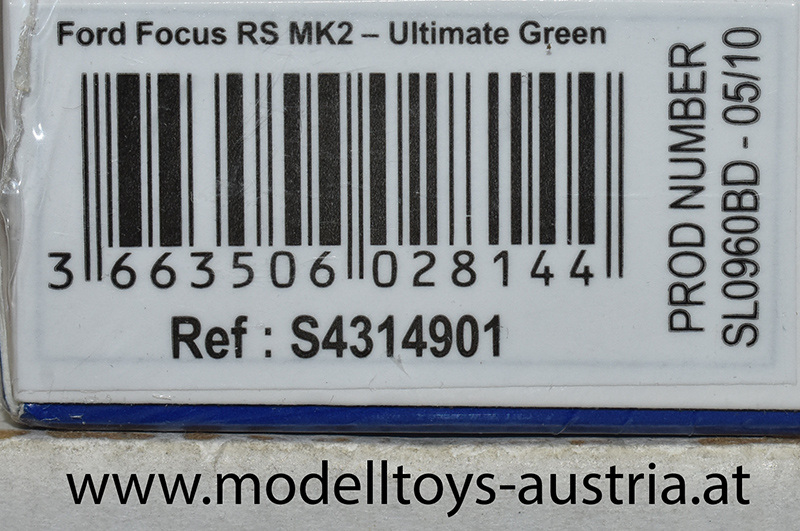 Ford Focus RS MKII MK2 2009 grün metallik 1:43
