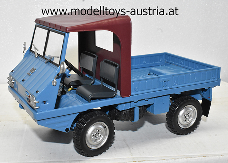 Steyr Puch Haflinger 700 AP offen Pritsche blau 1:18 Schuco
