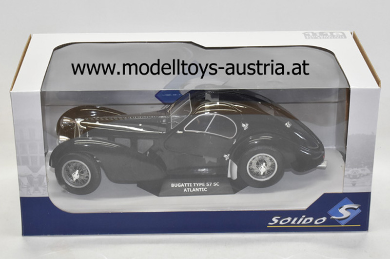 Bugatti 57 SC Atlantic Coupe 1937 schwarz 1:18