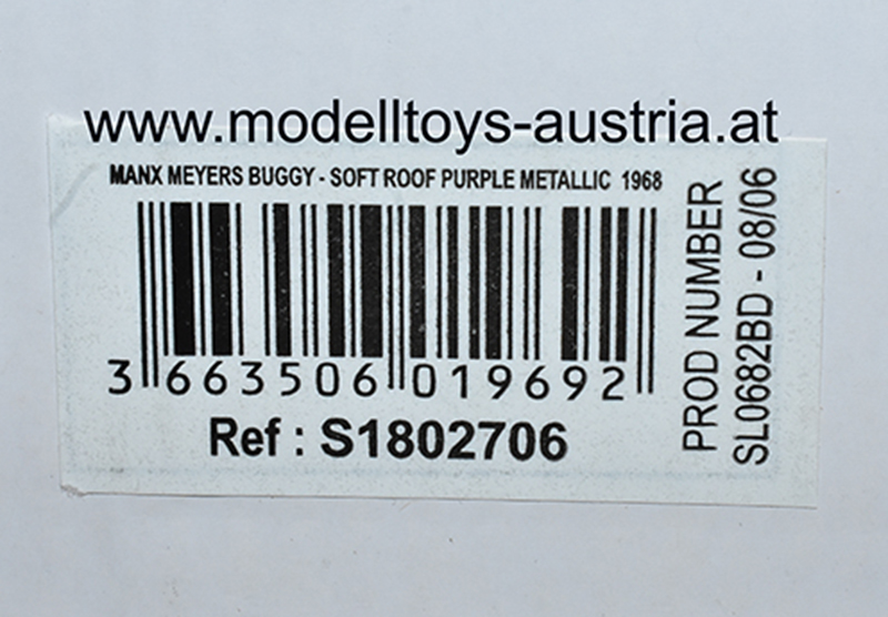 Meyers Manx VW Käfer Strand Buggy 1968 Purple metallik 1:18