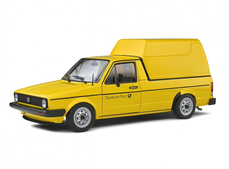 VW Golf I CADDY Pick-up 1982 DEUTSCHE POST gelb 1:18