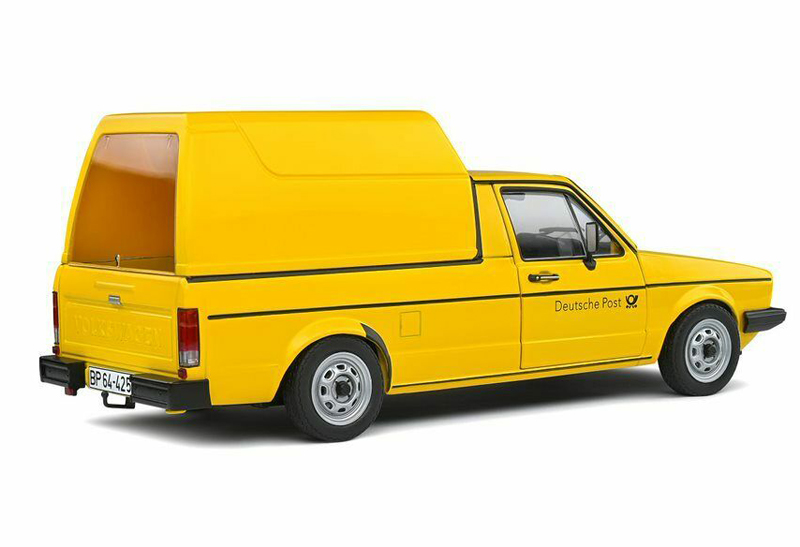 VW Golf I CADDY Pick-up 1982 DEUTSCHE POST gelb 1:18