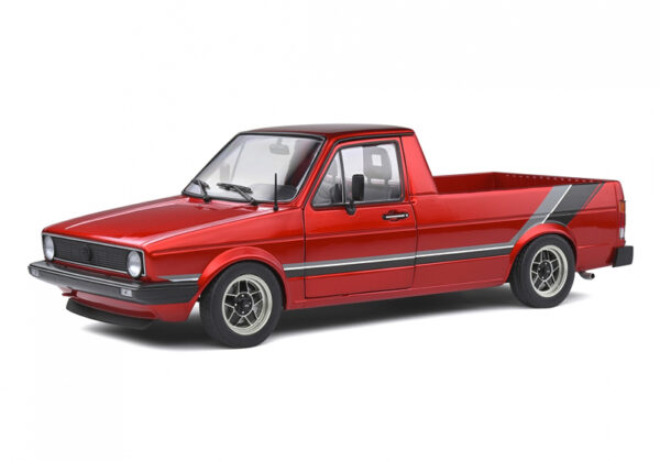 VW Golf I CADDY Pick-up 1982 CUSTOM rot metallik 1:18
