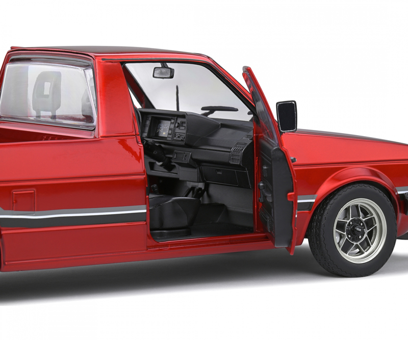 VW Golf I CADDY Pick-up 1982 CUSTOM rot metallik 1:18