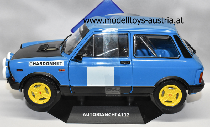 Autobianchi A112 Abarth 1980 Rally Chardonnet blau 1:18