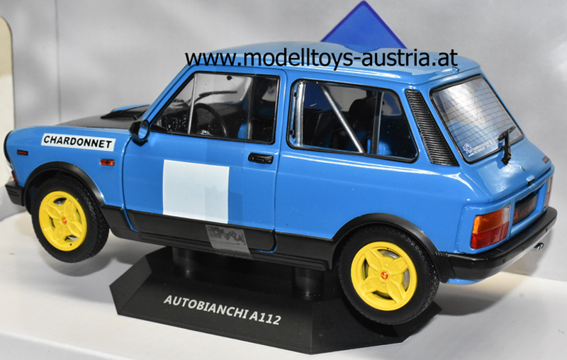 Autobianchi A112 Abarth 1980 Rally Chardonnet blau 1:18