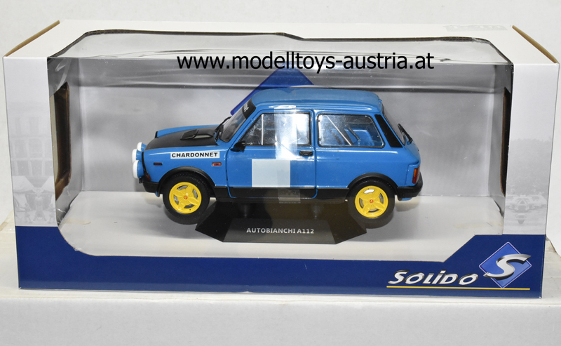 Autobianchi A112 Abarth 1980 Rally Chardonnet blau 1:18