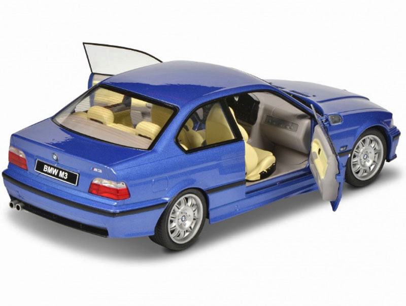 BMW E36 M3 Coupe blau metallik 1:18