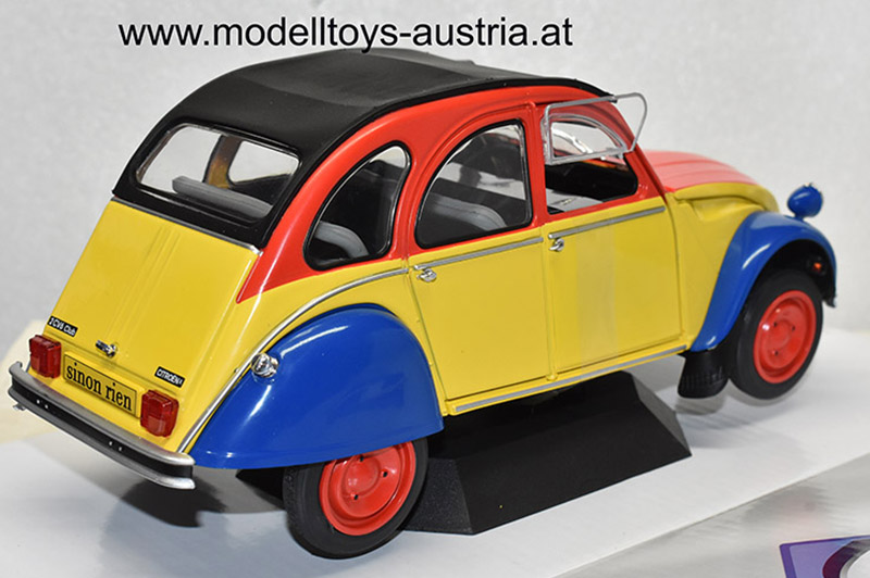 Citroen 2CV 6 1985 RICARD blau / gelb / rot 1:18