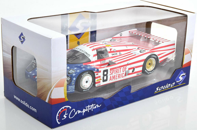 Porsche 956 1986 Le Mans STARS + STRIPES Spirit of America FOLLMER / MORTON / MILLER 1:18 Solido