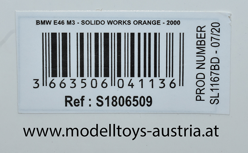 BMW E46 Coupe M3 2000 Solido Works orange 1:18