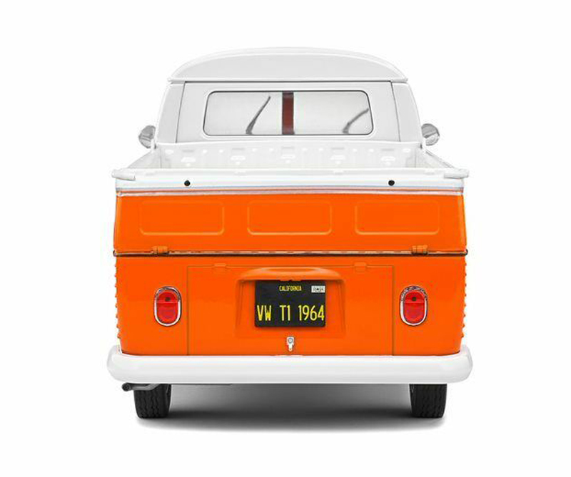 VW T1 Pritschenwagen Transporter Bulli Pick up 1950 mit Surfbrett orange 1:18