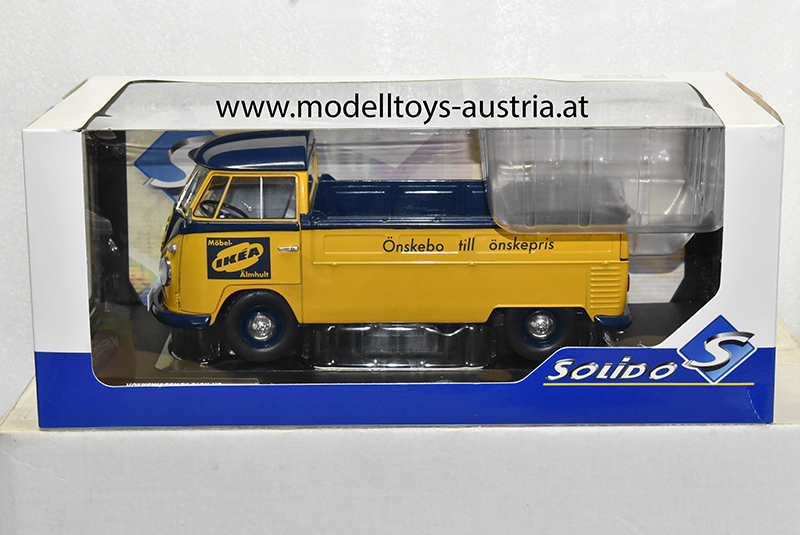 VW T1 Pritschenwagen Transporter Bulli Pick up 1950 Schweden IKEA 1:18