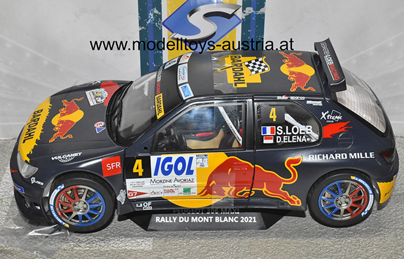 Peugeot 306 Maxi 2021 Rally Mont Blanc 2021 Sebastian LOEB / Daniel ELENA Red Bull 1:18