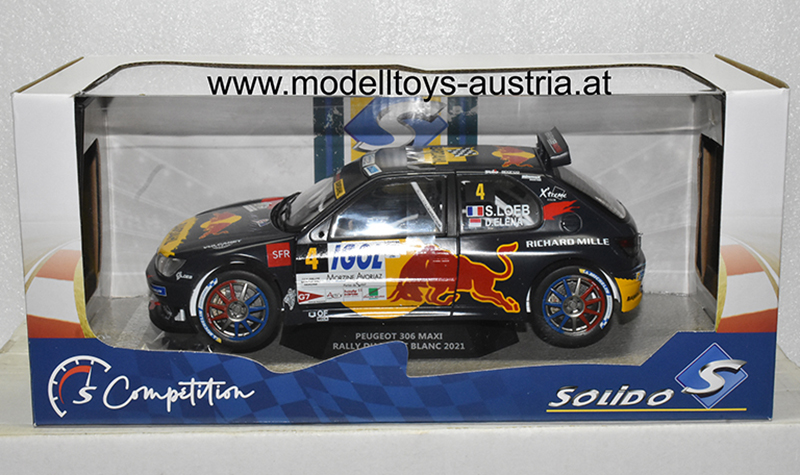 Peugeot 306 Maxi 2021 Rally Mont Blanc 2021 Sebastian LOEB / Daniel ELENA Red Bull 1:18