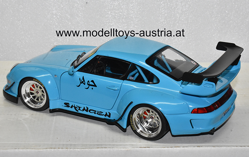 Porsche 911 993 Coupe RWB Rauh Welt 2018 SHINGEN blau 1:18