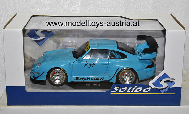 Porsche 911 993 Coupe RWB Rauh Welt 2018 SHINGEN blau 1:18