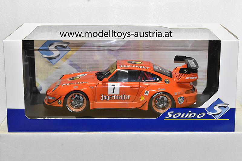 Porsche 911 993 Coupe RWB 2020 orange Jägermeister 1:18