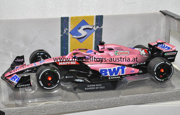 Alpine BWT A522 Renault 2022 Fernando ALONSO Bahrain GP 1:18 Solido