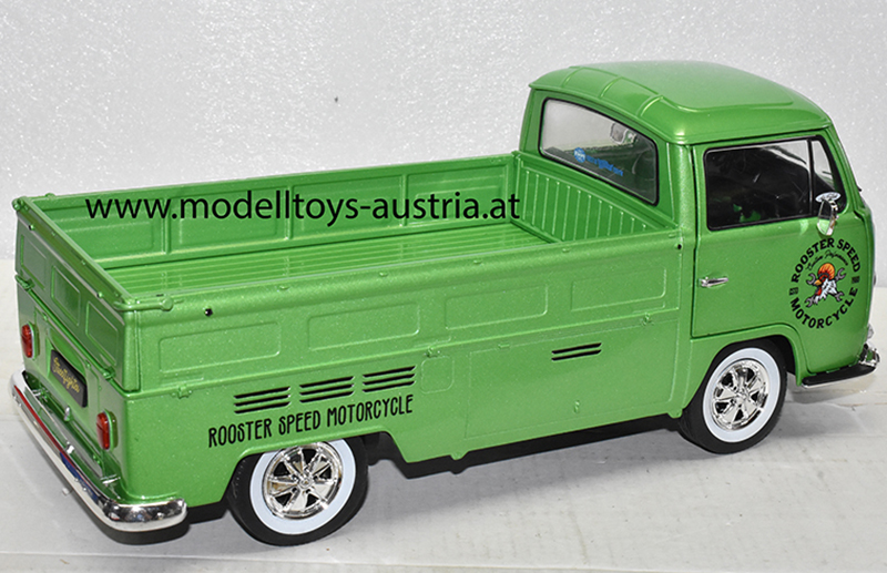 VW T2 Pritschenwagen Transporter Pick up CUSTOM grün metallik 1:18