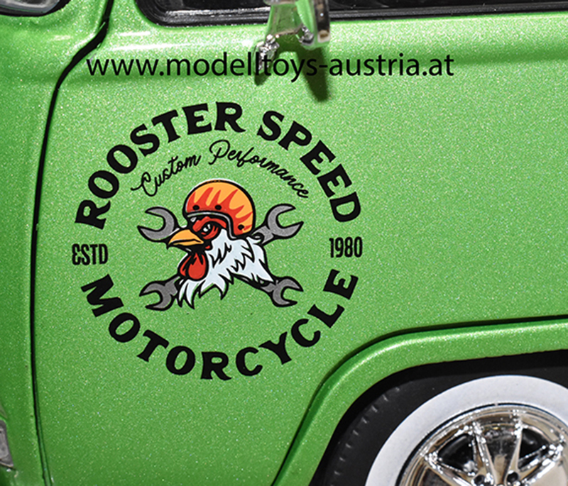 VW T2 Pritschenwagen Transporter Pick up CUSTOM grün metallik 1:18