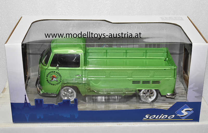 VW T2 Pritschenwagen Transporter Pick up CUSTOM grün metallik 1:18