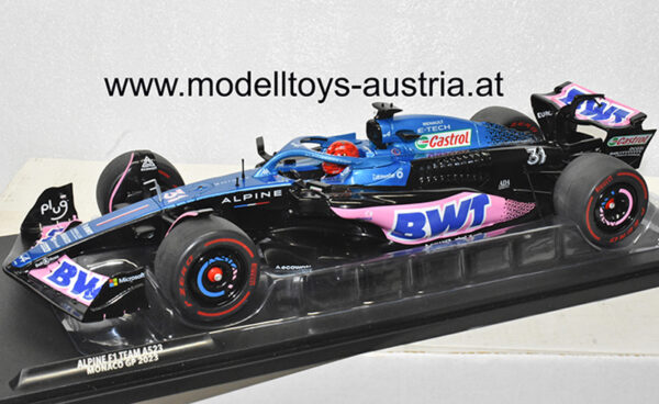 Alpine BWT A523 Renault 2023 Esteban OCON Monaco GP Monte Carlo 1:18 Solido