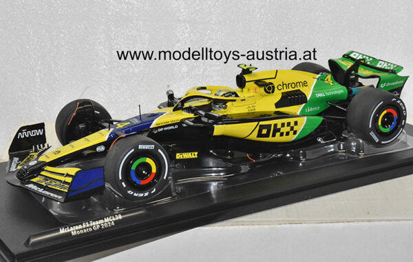 McLaren MCL38 Mercedes 2024 Lando NORRIS Monaco GP Monte Carlo 1:18 Solido