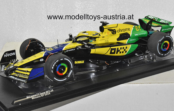 McLaren MCL38 Mercedes 2024 Oscar PIASTRI Monaco GP Monte Carlo 1:18 Solido