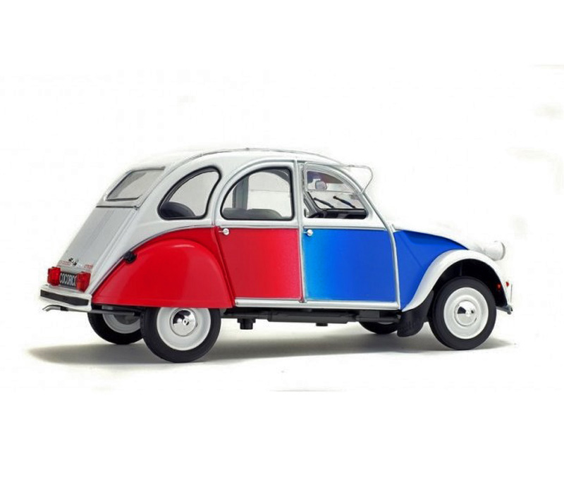 Citroen 2CV 2 CV 6 COCORICO 1986 weiss / rot / blau 1:18