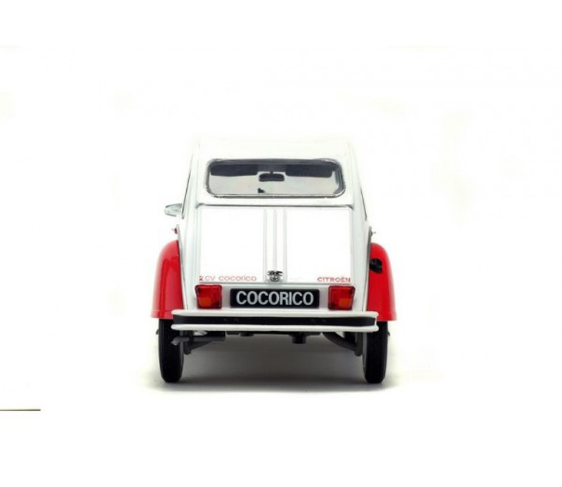 Citroen 2CV 2 CV 6 COCORICO 1986 weiss / rot / blau 1:18
