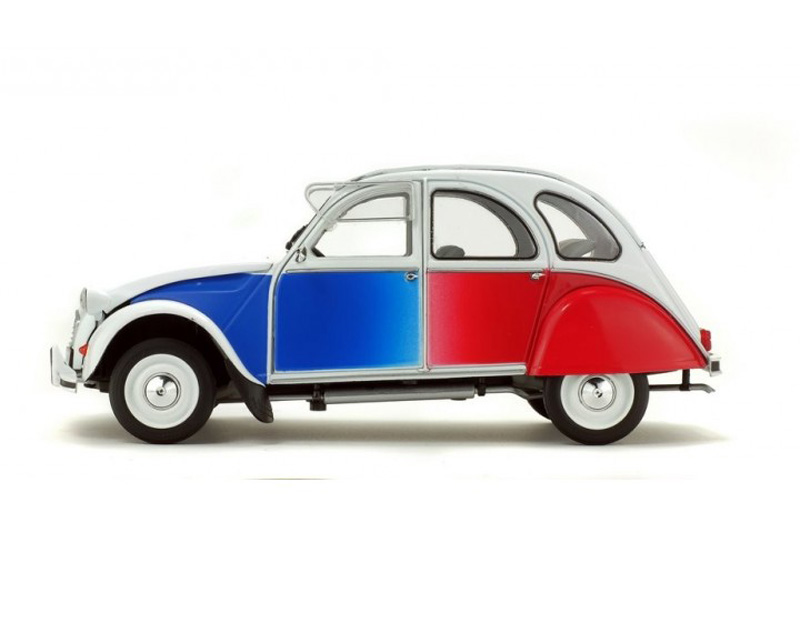 Citroen 2CV 2 CV 6 COCORICO 1986 weiss / rot / blau 1:18