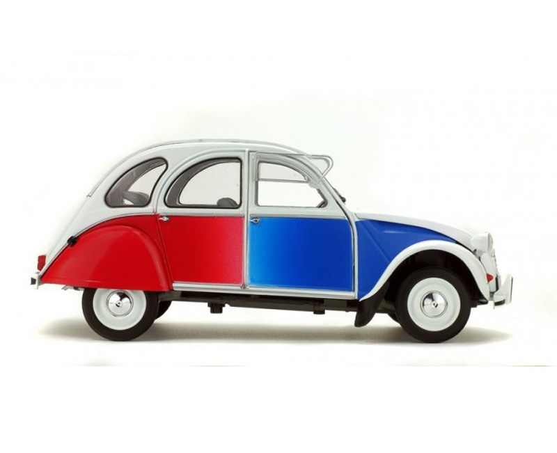Citroen 2CV 2 CV 6 COCORICO 1986 weiss / rot / blau 1:18