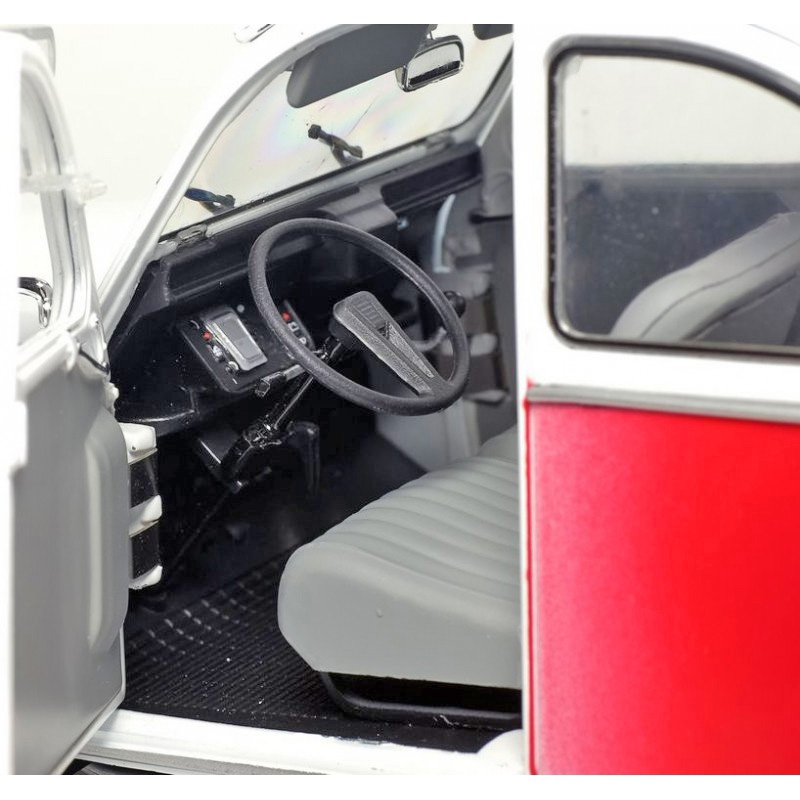 Citroen 2CV 2 CV 6 COCORICO 1986 weiss / rot / blau 1:18
