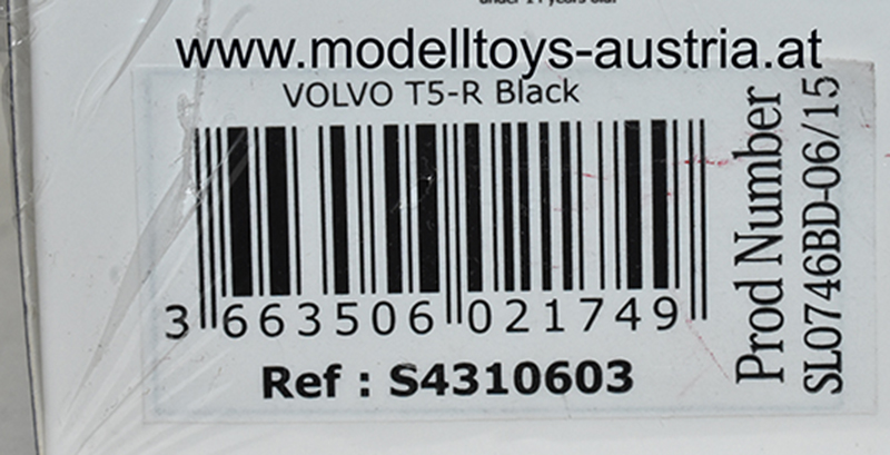 Volvo 850 Kombi Break T-5R 2.3L 20V Turbo 1994 schwarz 1:43
