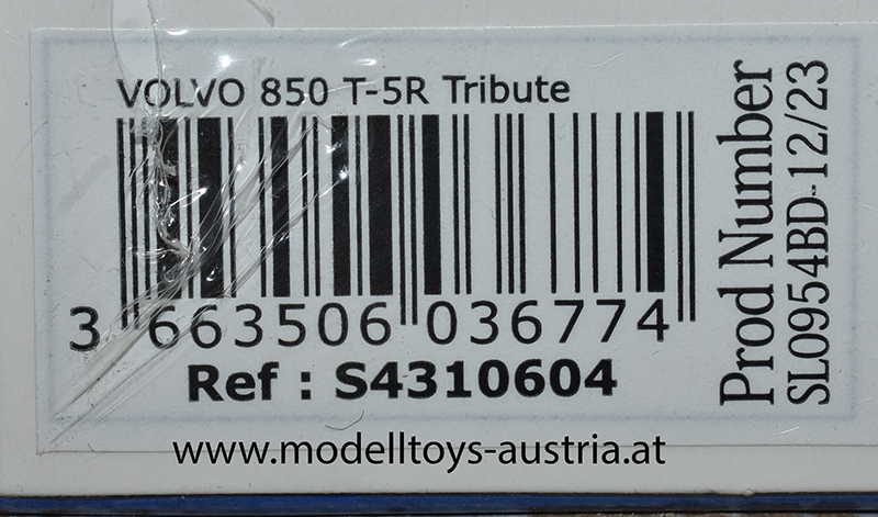 Volvo 850 Kombi Break T-5R 2.3L 20V Turbo 1994 Jan LAMMERS 1:43