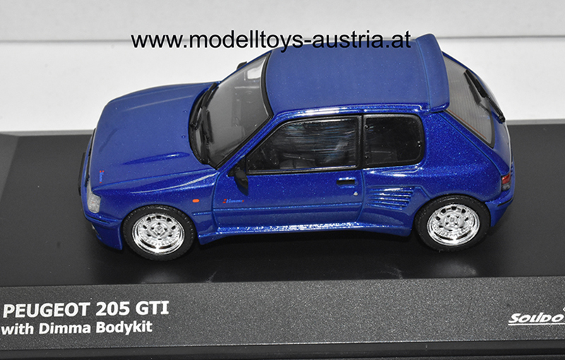 Peugeot 205 GTi DIMMA 1988 blau metallik 1:43