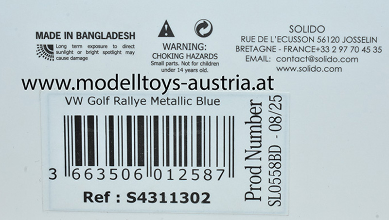 VW Golf II Rallye G60 Syncro blau metallik 1:43