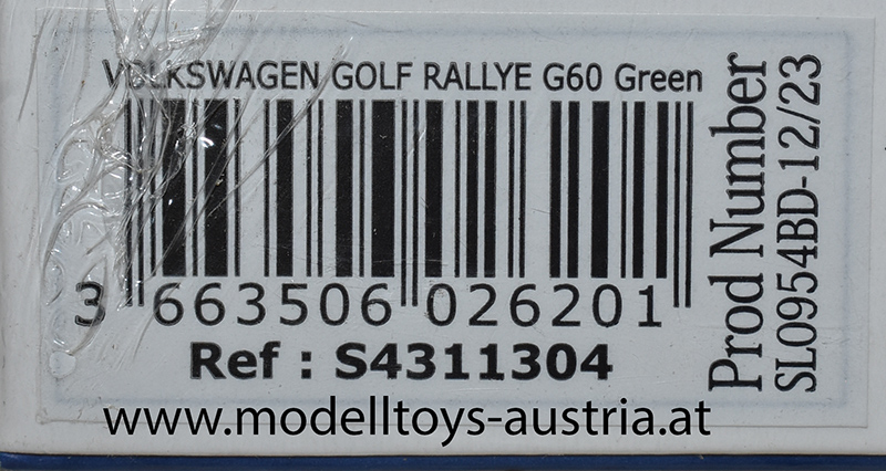 VW Golf II Rallye G60 Syncro grün metallik 1:43