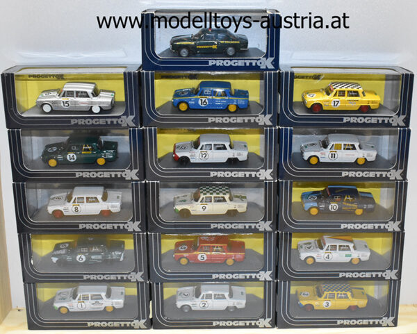 Alfa Romeo Giulia Trofeo Cup 1994 SET mit 16 verschiedenen Modellen 1:43