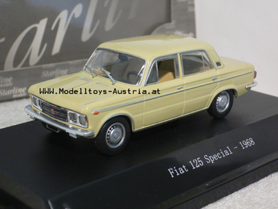 Fiat 125 Special 1968 ivory hellgelb 1:43