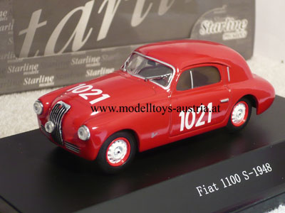 Fiat 1100 S 1948 MILLE MIGLIA rot #1021 1:43