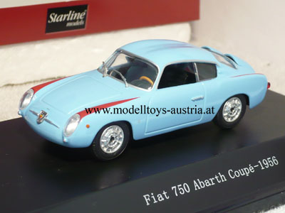 Fiat 750 Abarth Coupe 1956 hellblau 1:43